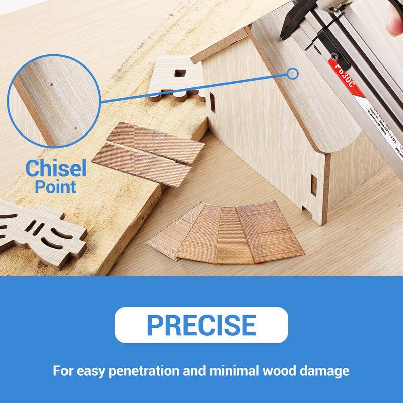 Meite مسامير ميتي 23 قياس، 10000 قطعة، مسامير رأسية دقيقة 5/8 بوصة لمسدس المسامير - مسامير مجلفنة لمسدس المسامير، مثالية للأعمال الخشبية الدقيقة وأعمال الزينة - Image 4